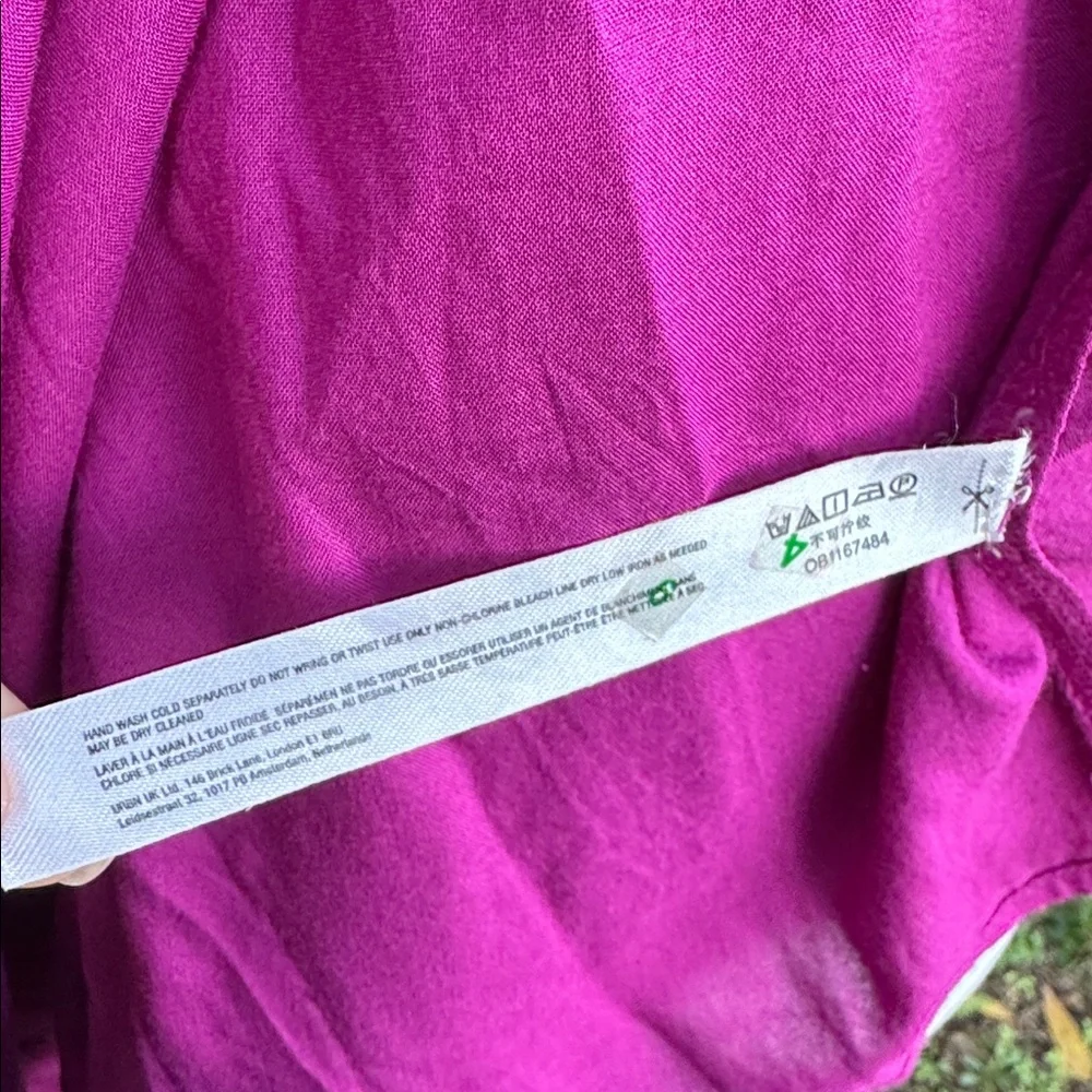 Free People Magenta Tie-Front Maxi Dress